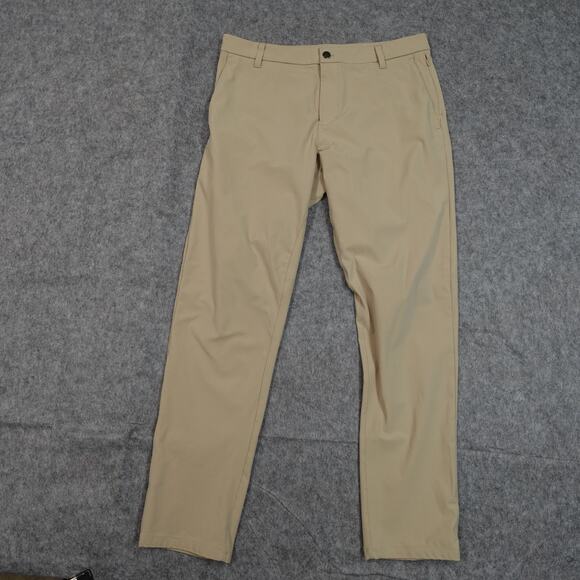 Lululemon Pants Mens 34x31 Commission Classic Fit Warpstreme Khaki Tan Chino